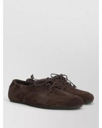 Celine - Calfskin Lace-Up Loafers - Lyst