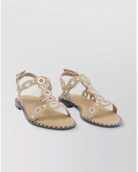 Ash - Cuoio Sandals With Studded Slingback Strap - Lyst