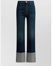 Mother - Denim Wide-Leg Trousers - Lyst