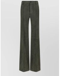 Stouls - Leather High-Rise Flared Trousers - Lyst