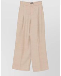 Fay - Cotton Trousers Wide Leg Belt Loops - Lyst