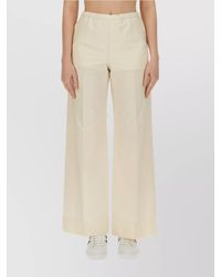 Moncler - Cotton Regular-Fit Wide-Leg Trousers - Lyst