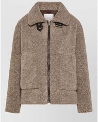 SEVENTY VENEZIA - Bouclé Faux Fur Panelled Jacket - Lyst