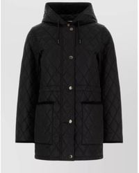 Burberry - Diamond Quilted Hooded Long Length Jacket - Lyst