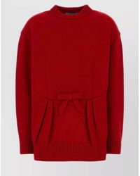 Prada - Virgin Wool Oversized Jumper - Lyst