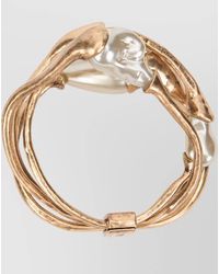 Weekend by Maxmara - Braided Bracelet Adjustable Design Pearl Accents - Lyst