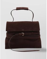 Moschino - Calf Leather Tie Me Medium Shoulder Bag - Lyst