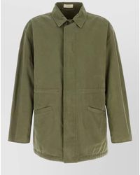 The Row - Cotton Maxence Jacket Collared Front Pockets - Lyst