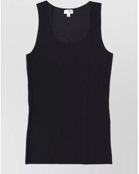 MM6 by Maison Margiela - Lounge Top Sleeveless Scoop Neck Ribbed - Lyst