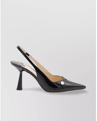 Jimmy Choo - Button Detail Patent Pointed Stiletto Pumps - Lyst