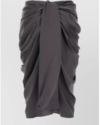 Chloé - Silk Draped Midi Skirt - Lyst