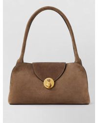 Versace - Shoulder Bag Tone Hardware Suede Handle - Lyst