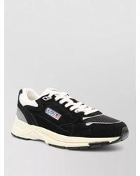 Autry - Leather Paneled Low-Top Sneakers - Lyst