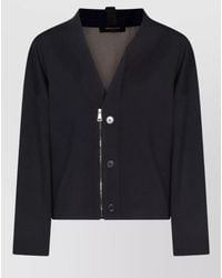 Fabiana Filippi - V Neck Cropped Knitwear Long Sleeves Buttons - Lyst