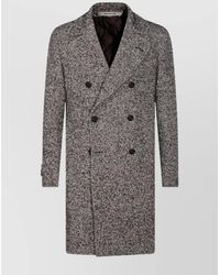 Tagliatore - Structured Double-Breasted Wool Coats With Notched Lapels - Lyst