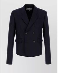 Loewe - Wool Blazer With Front Pockets And Notched Lapel - Lyst