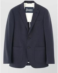 Herno - Single-Breasted Linen Jacket - Lyst