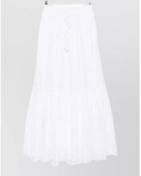 ERMANNO FIRENZE - Knee Length Midi Skirt Tassel Tiers - Lyst