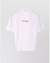 Maison Kitsuné - Oversized Logo Embroidery T-Shirt - Lyst