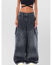 Palm Angels - Denim Oversized Wide-Leg Trousers - Lyst