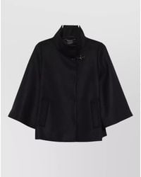 Fay - Wool-Blend Funnel-Neck Cape - Lyst
