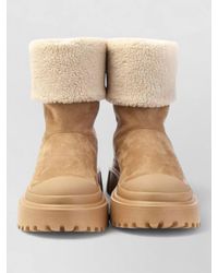 Hogan - Ankle Boots Chunky Sole Round Toe Design - Lyst