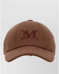 Max Mara - Raffia Circense Baseball Cap Curved Brim - Lyst