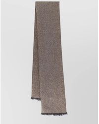Brunello Cucinelli - Cashmere Blend Scarf Lurex Profiles - Lyst