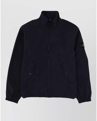Stone Island - High Collar Jacket Elastic Cuffs Pockets - Lyst