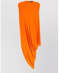 Tom Ford - Crepe Jersey Asymmetric Sleeveless Midi Dress - Lyst
