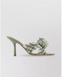 Burberry - Embroidered Linen Mules - Lyst