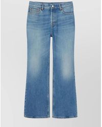 Gucci - Flare Cut Short Denim Trousers - Lyst