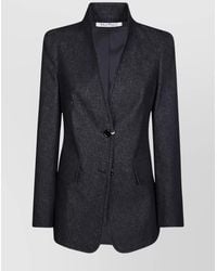 Max Mara - Denim Slim-Fit Single-Breasted Blazer - Lyst