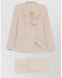 Tagliatore - Silk Virgin Wool Double-Breasted Trouser Suit - Lyst