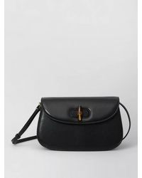 Gucci - Bamboo Small Leather Cross-Body Bag - Lyst
