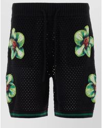 CASABLANCA - Cotton Crochet Bermuda Shorts - Lyst