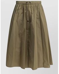 Max Mara - A Line Skirt Gathered Design Elastic Waistband - Lyst