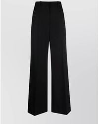 Lanvin - High-Rise Wool Wide-Leg Trousers - Lyst