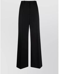 Lanvin - High-Rise Wool Wide-Leg Trousers - Lyst