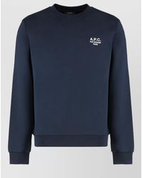 A.P.C. - Rue Madame Cotton Crew Neck Sweatshirt - Lyst