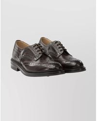 Tricker's - Brogue Lace-Up Derby Shoes With Round Toe - Lyst