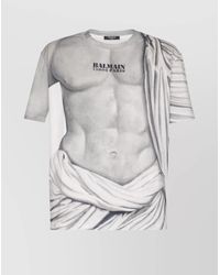 Balmain - Cotton Logo Print Short Sleeve T-Shirt - Lyst