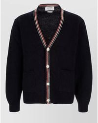 Thom Browne - Wool Mohair Cardigan - Lyst