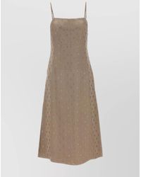 Fendi - Silk Satin Midi Dress - Lyst