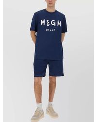 MSGM - Cotton Regular-Fit Deck Shorts - Lyst