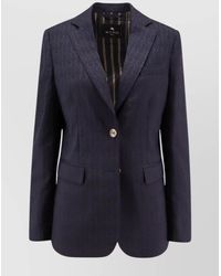 Etro - Iconic Pattern Wool Blazer With Flap Pockets - Lyst