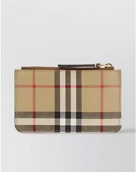 Burberry - Coated Canvas Check Coin Purse - Lyst
