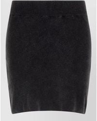 Alexander Wang - Chenille Skirt Elastic Waistband Ribbed Texture - Lyst