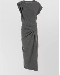 Isabel Marant - Asymmetric Draped Midi Dress - Lyst