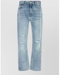 7 For All Mankind - Straight Leg Denim Jeans Belt Loops Five Pocket - Lyst